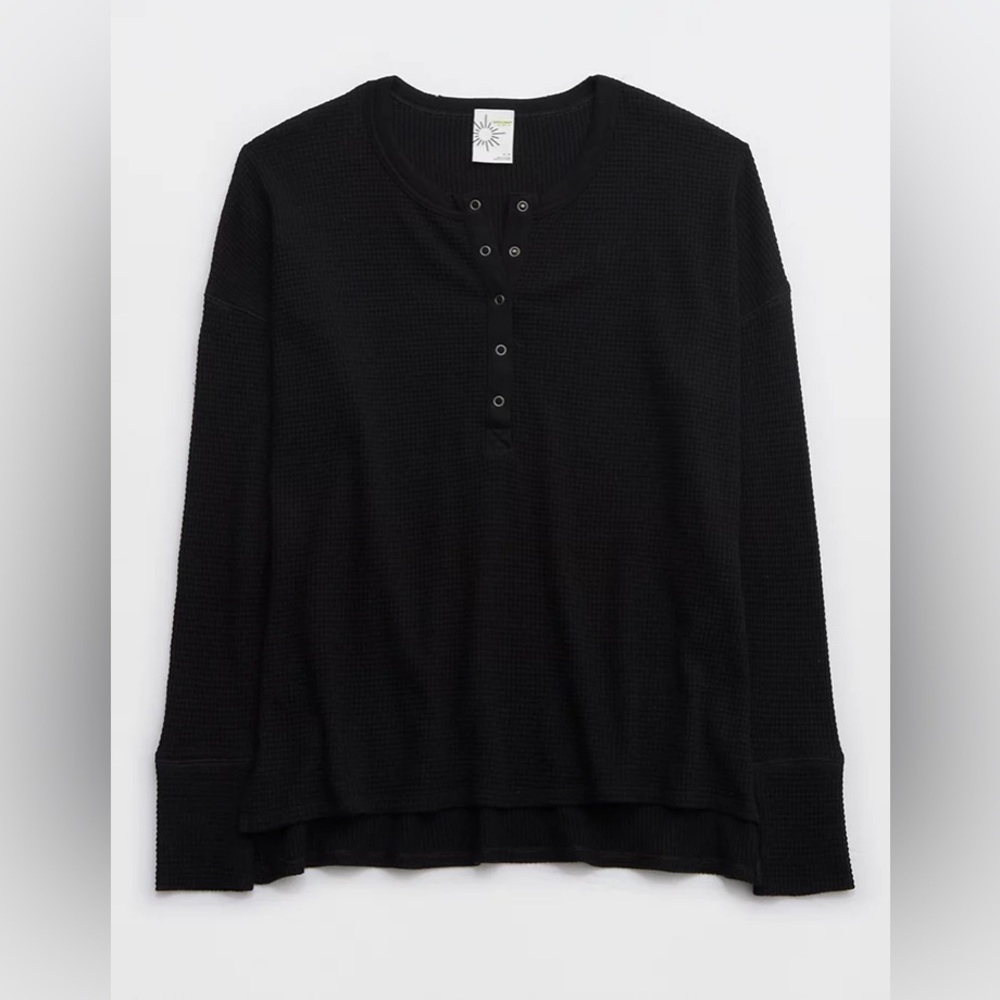 OFFLINE By Aerie Waffle Henley T-Shirt
